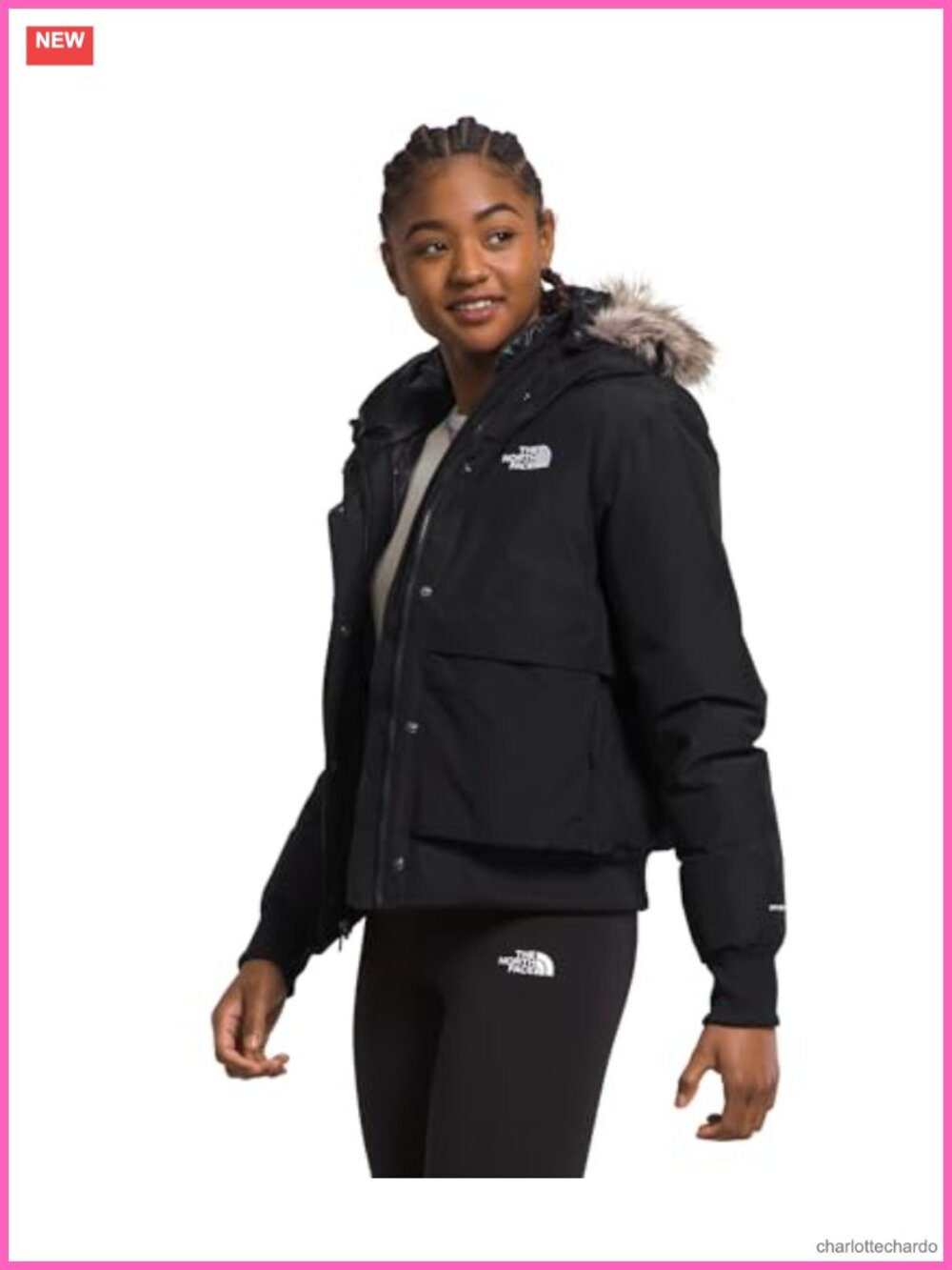 Women's Arctic Bomber Down Insulated Waterproof Shell Faux Fur Hood